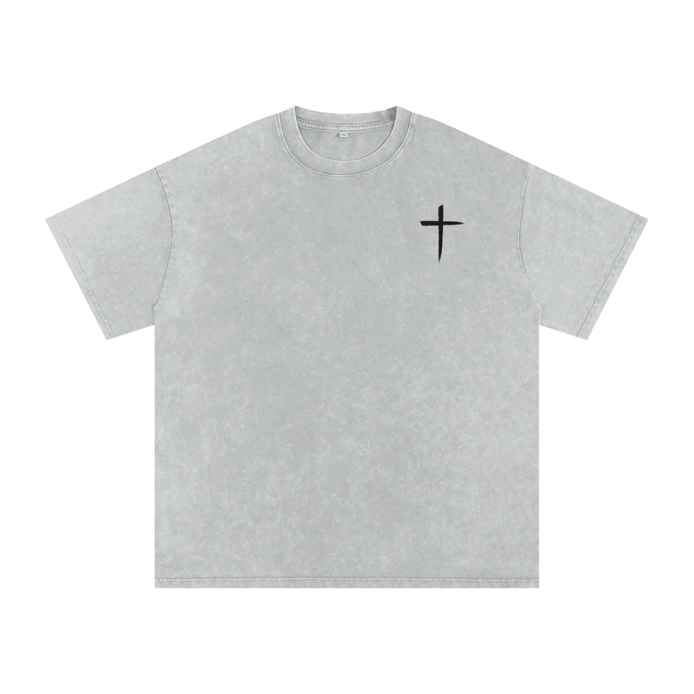 Cross T, t-shirt, light gray
