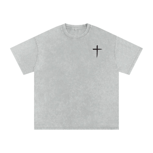 Cross T, t-shirt, light gray