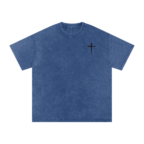 Cross T, t-shirt, blue
