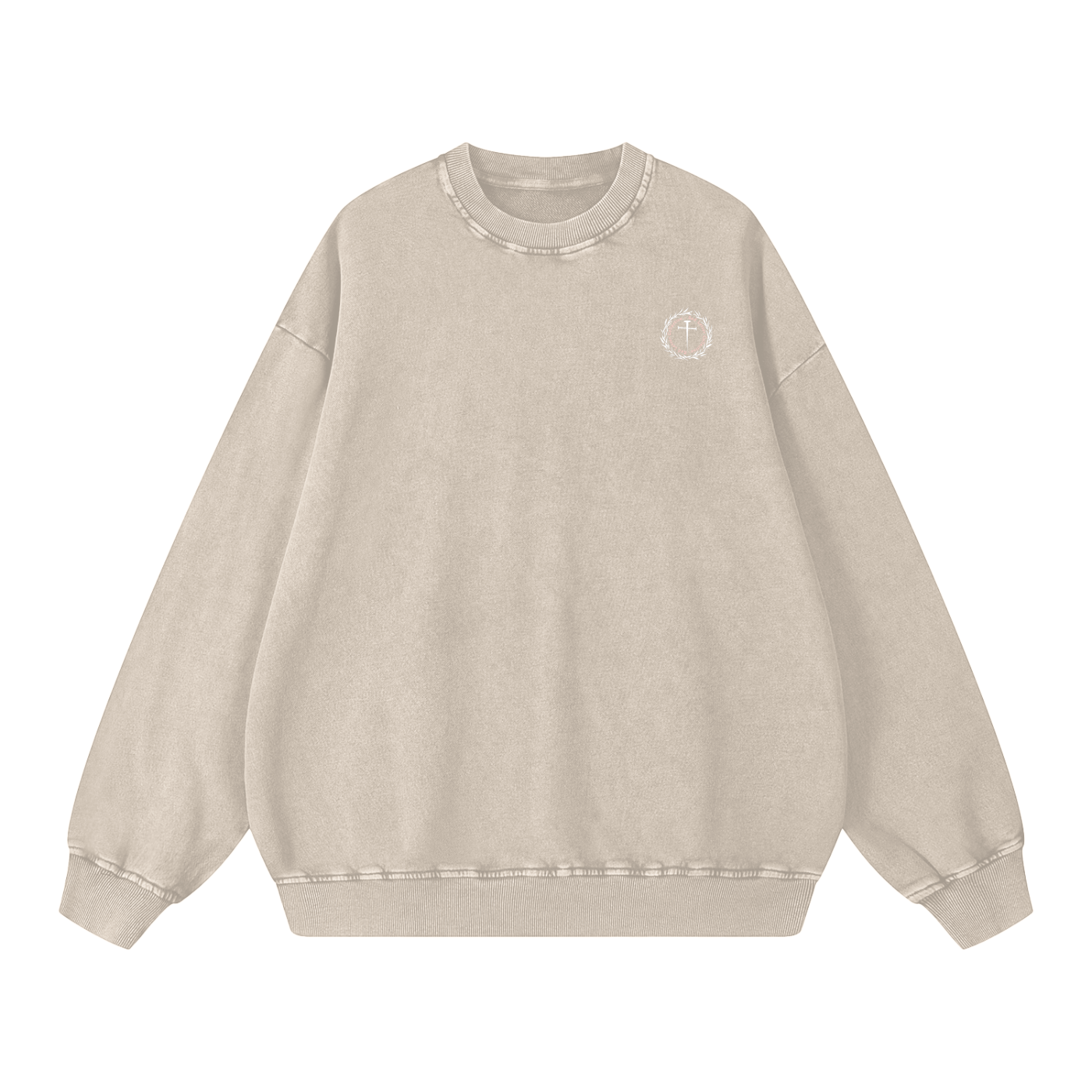 prayer over fear, sweatshirt, apricot