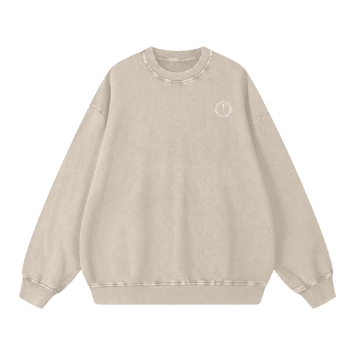 prayer over fear, sweatshirt, apricot