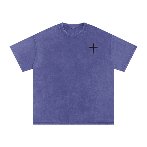 Cross T, t-shirt, hazy purple