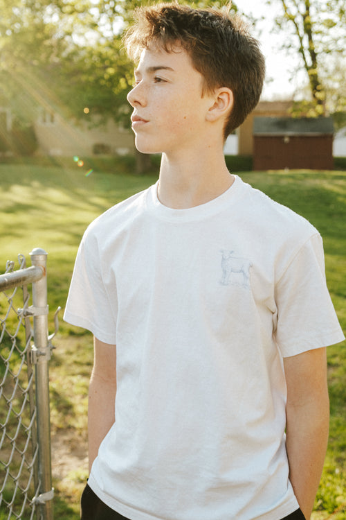 he left the 99, white t-shirt