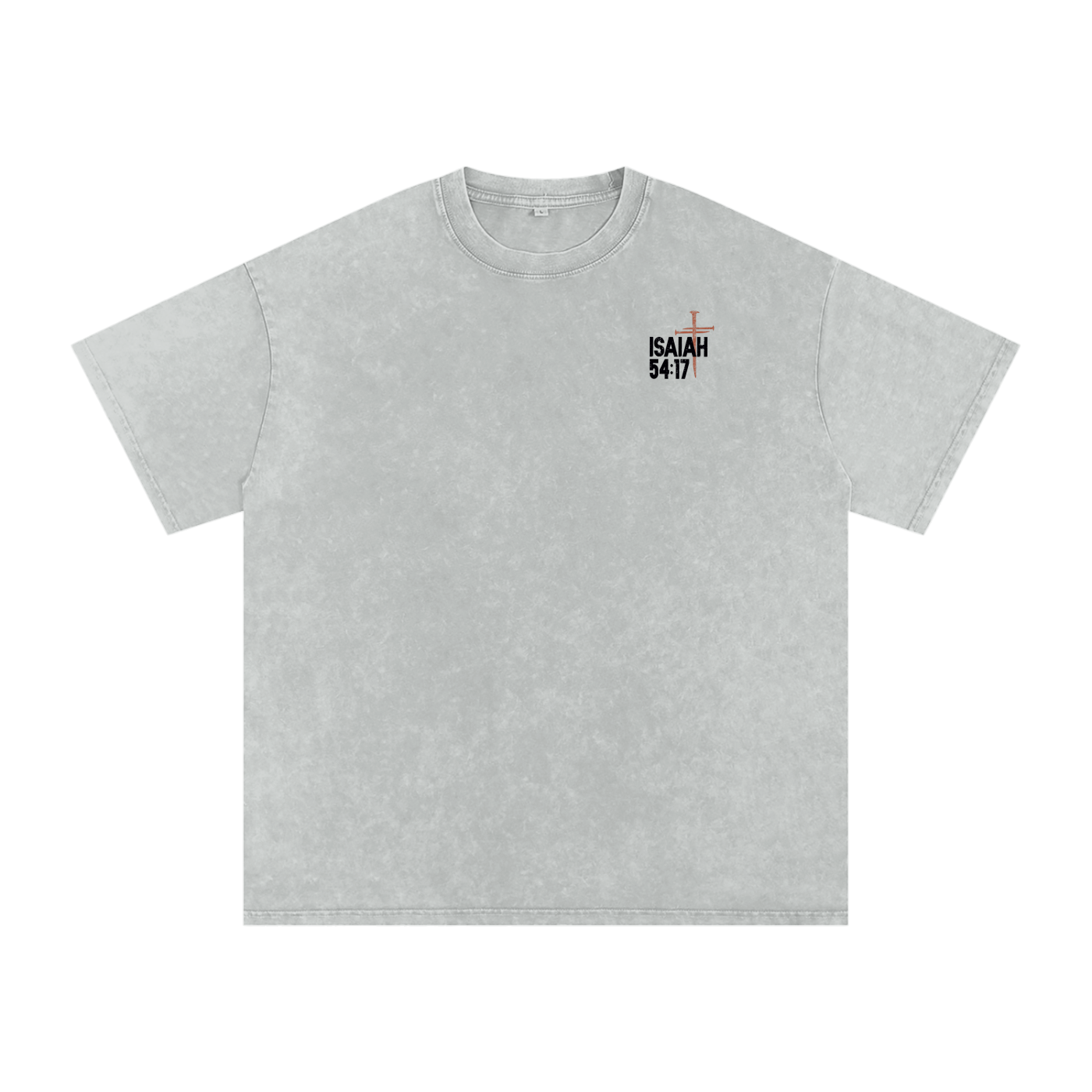 Isaiah 54:17, No weapon formed against me shall prosper shirt, grey shirt