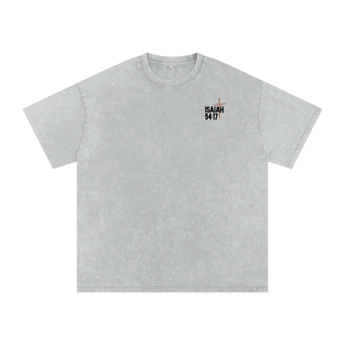 Isaiah 54:17, No weapon formed against me shall prosper shirt, grey shirt