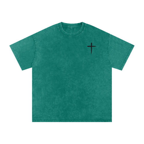Cross T, t-shirt, dark green