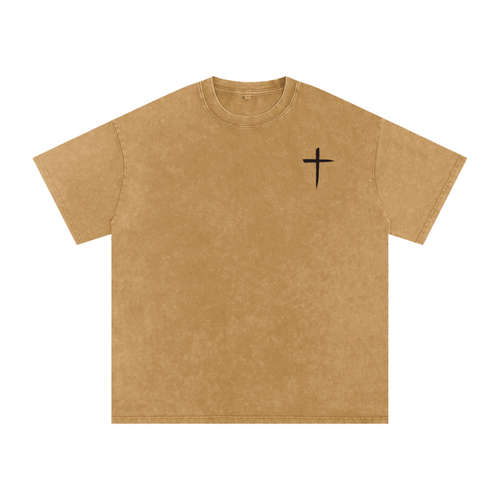 Cross T, t-shirt, light brown