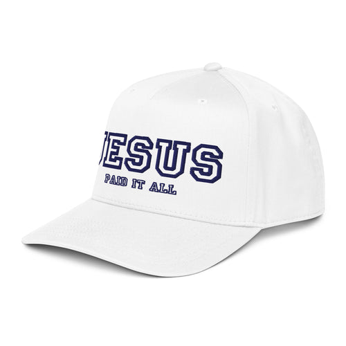 Jesus paid it call hat, navy and white cap