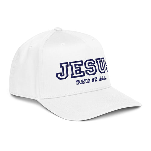 Jesus paid it call hat, navy and white cap