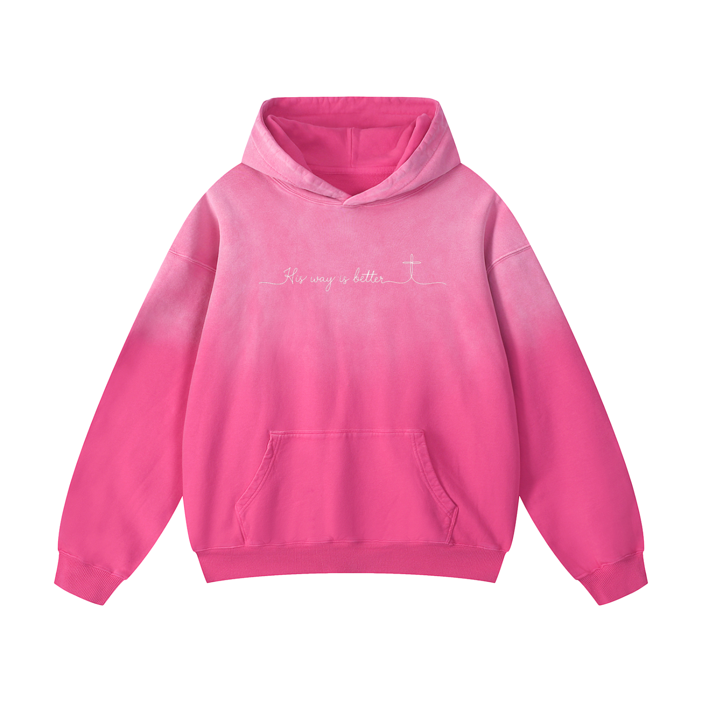 His way is better, hoodie, pink