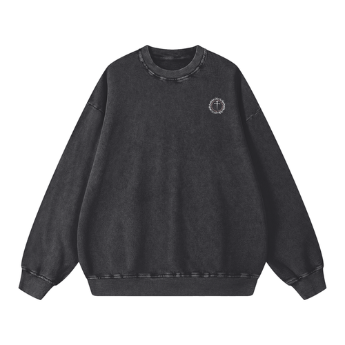 prayer over fear, sweatshirt, black