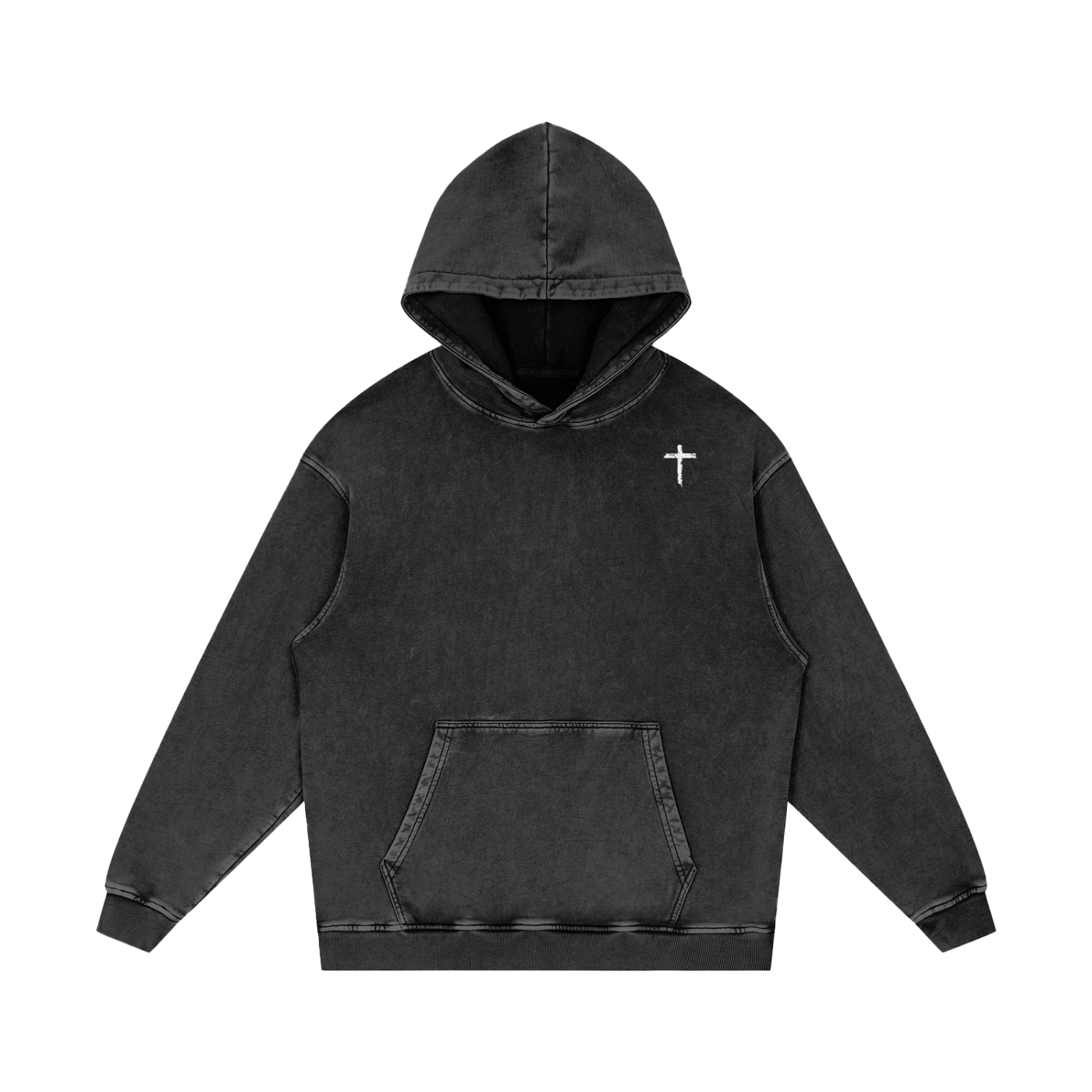 Faith Hoodie, cross hoodie, black