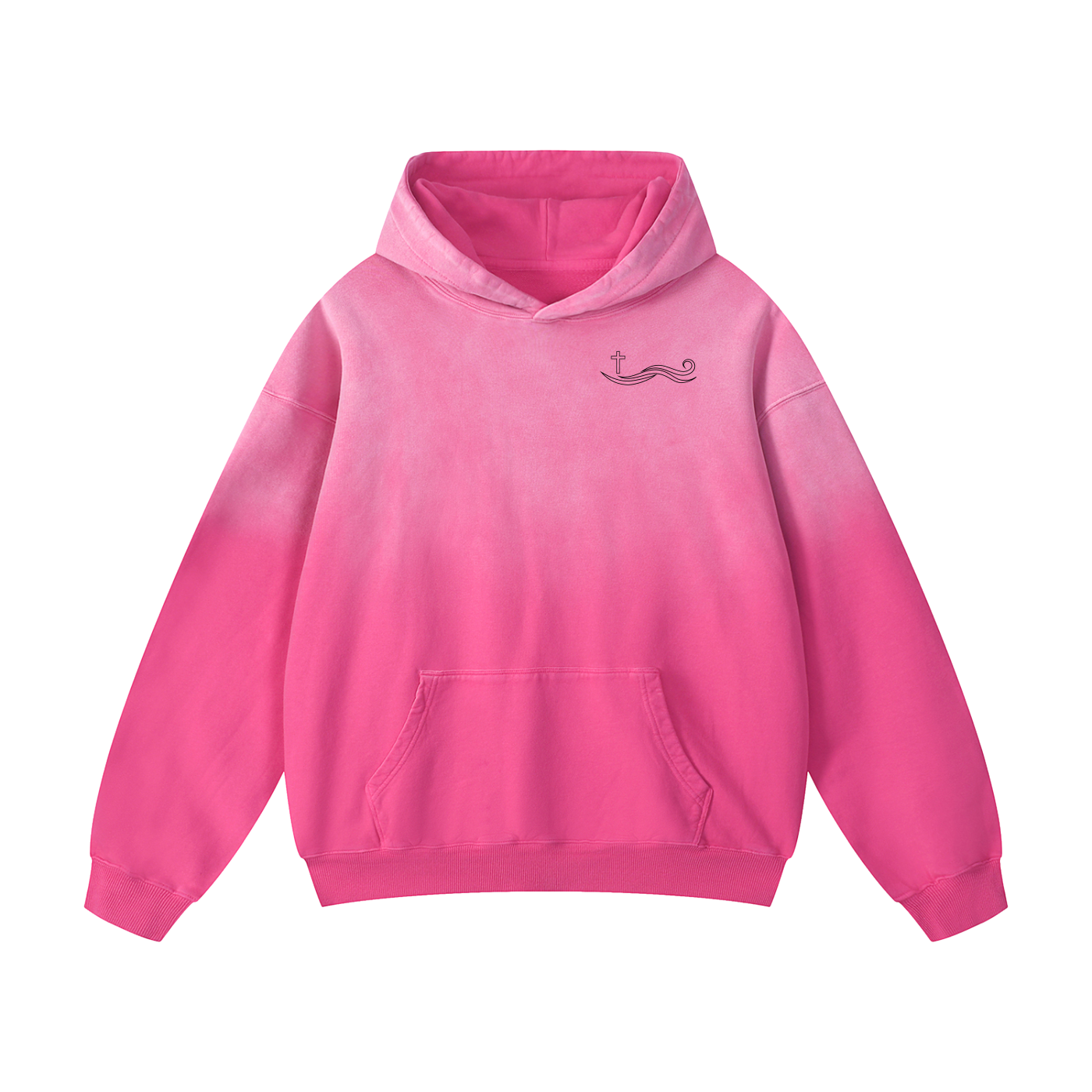 Stronger than the storm hoodie, pink