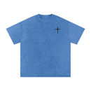 Cross T, t-shirt, light blue