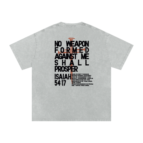 Isaiah 54:17, No weapon formed against me shall prosper shirt, grey shirt