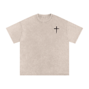 Cross T, t-shirt, apricot