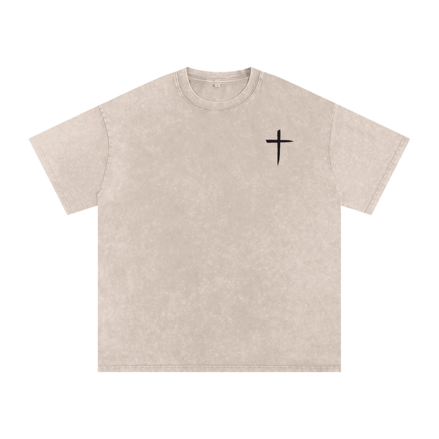 Cross T, t-shirt, apricot