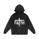 Faith Hoodie, cross hoodie, black