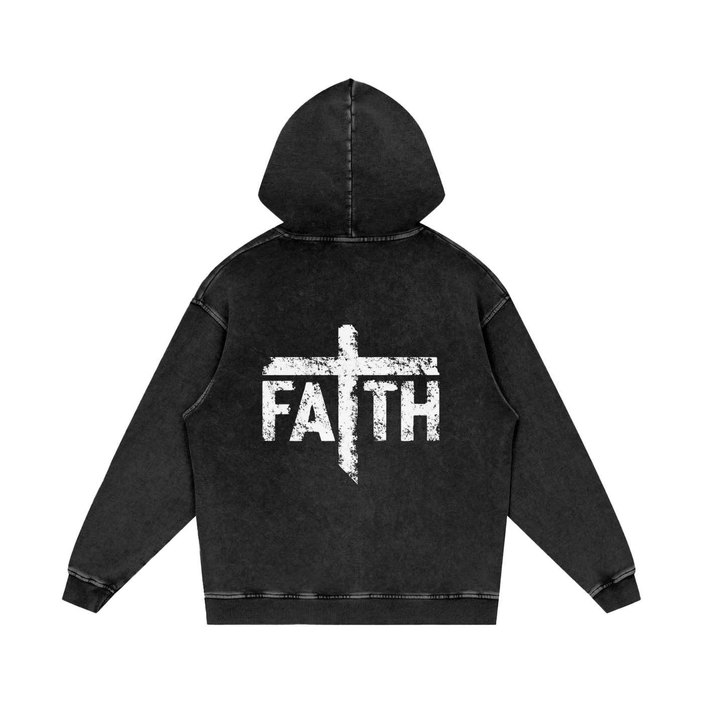 Faith Hoodie, cross hoodie, black