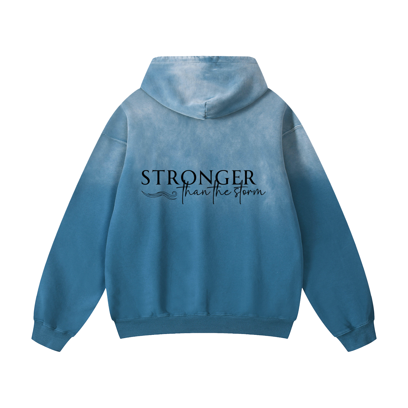 Stronger than the storm hoodie, blue