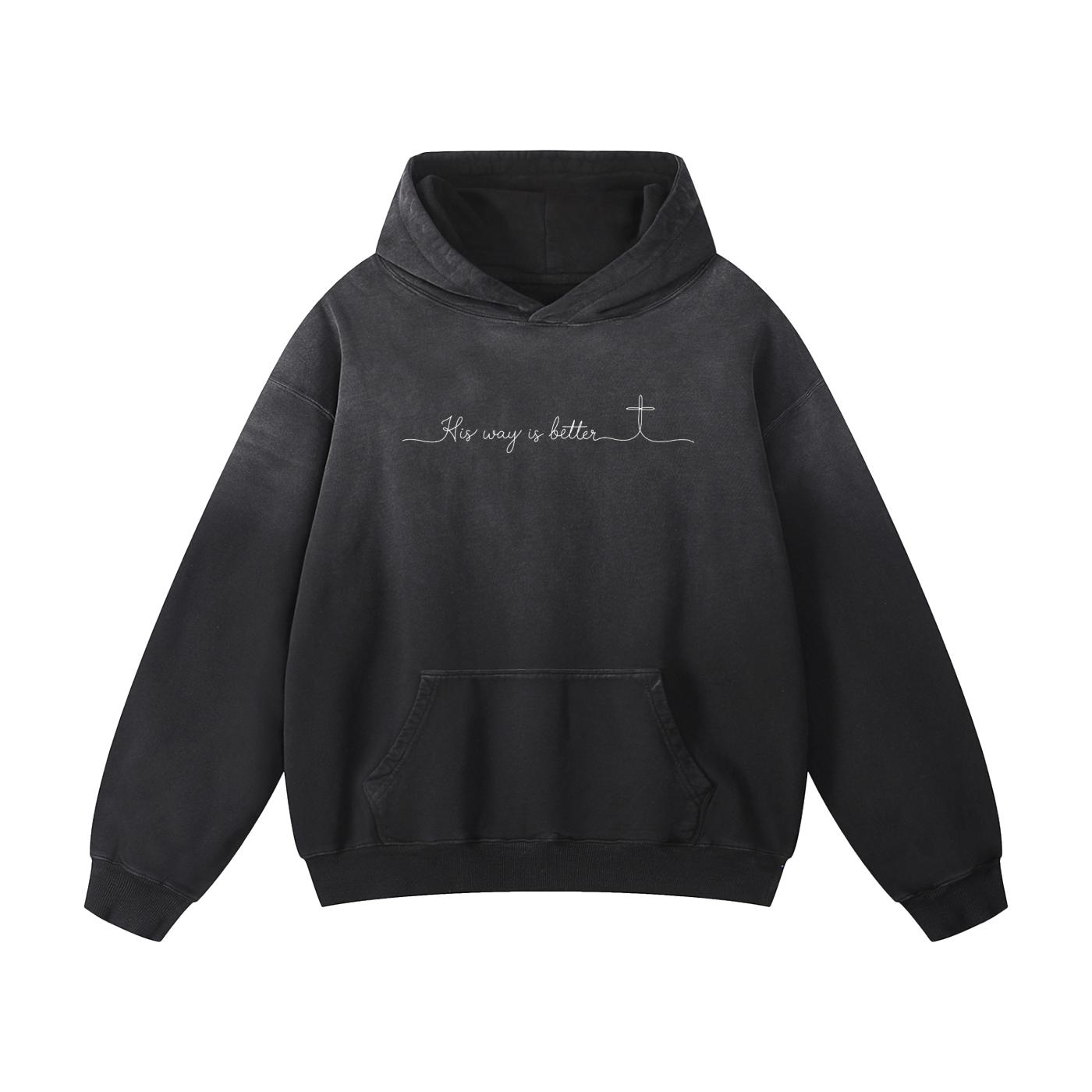 His way is better, hoodie, black