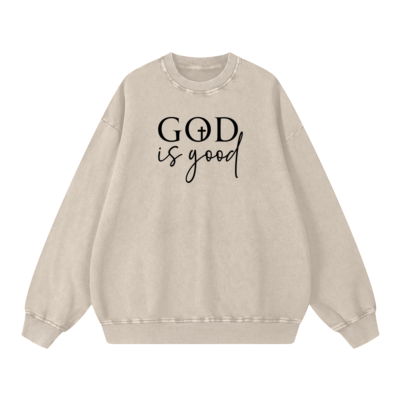 God is good sweatshirt, apricot