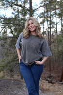 Cross T, t-shirt, light gray