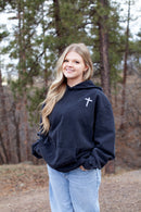 simply the cross hoodie, black 