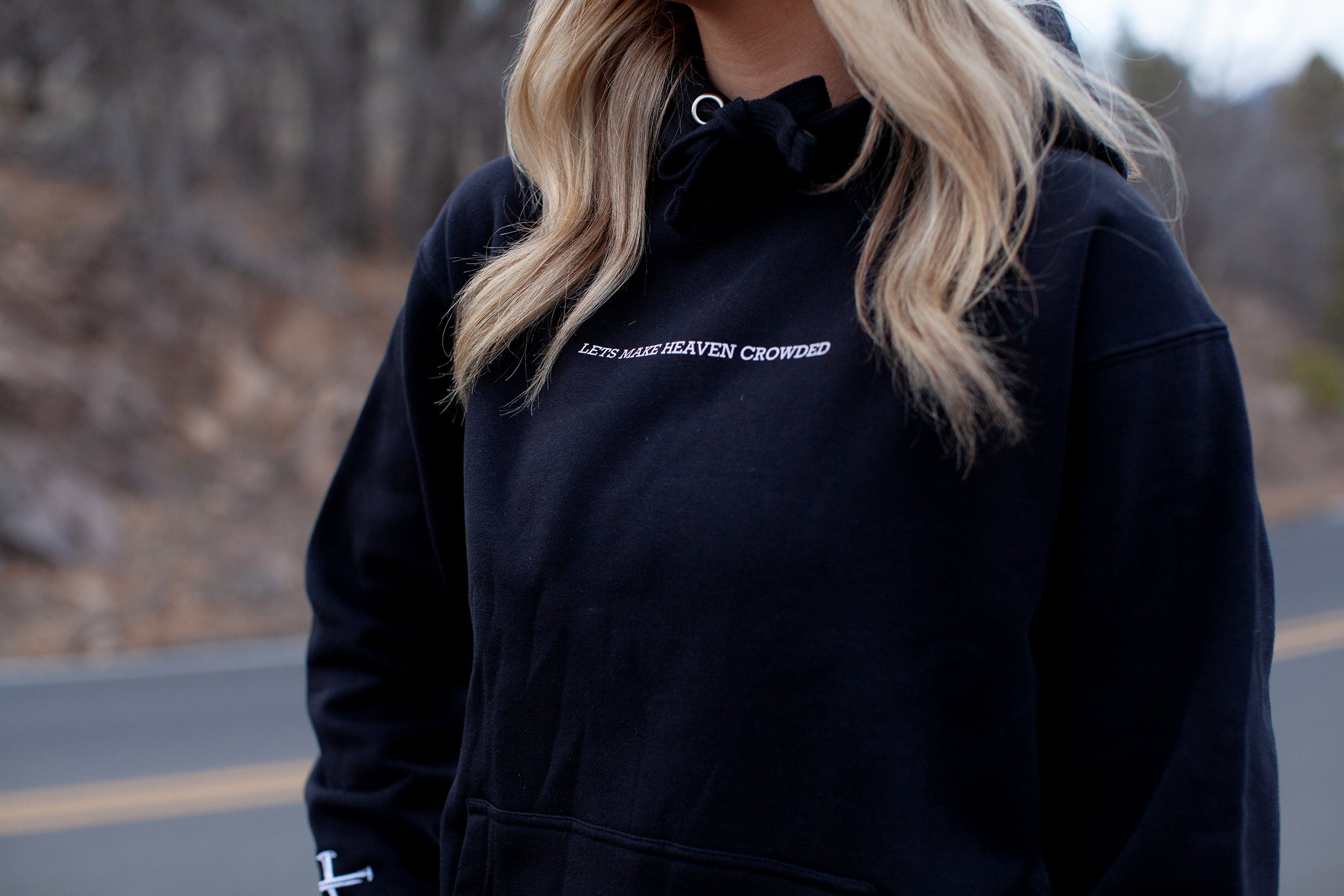 Lets make heaven crowded hoodie, black