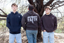 Faith Hoodie, cross hoodie, brown, black