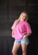 Cross T, t-shirt, pink