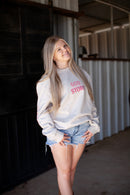 God rewrote my story sweatshirt, white