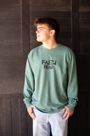 Faith over Fear shirt, green, long sleeve