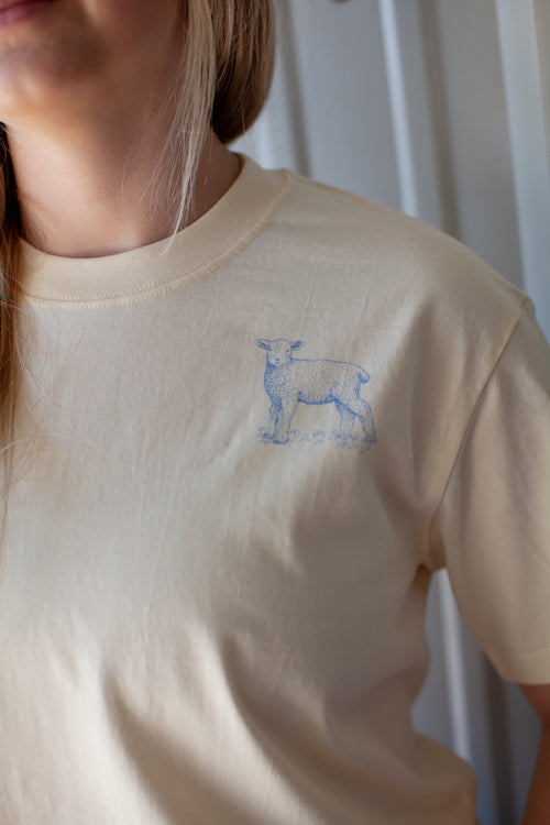 he left the 99, apricot t-shirt