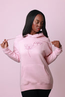 created for a purpose hoodie, light pink