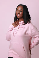 created for a purpose hoodie, light pink