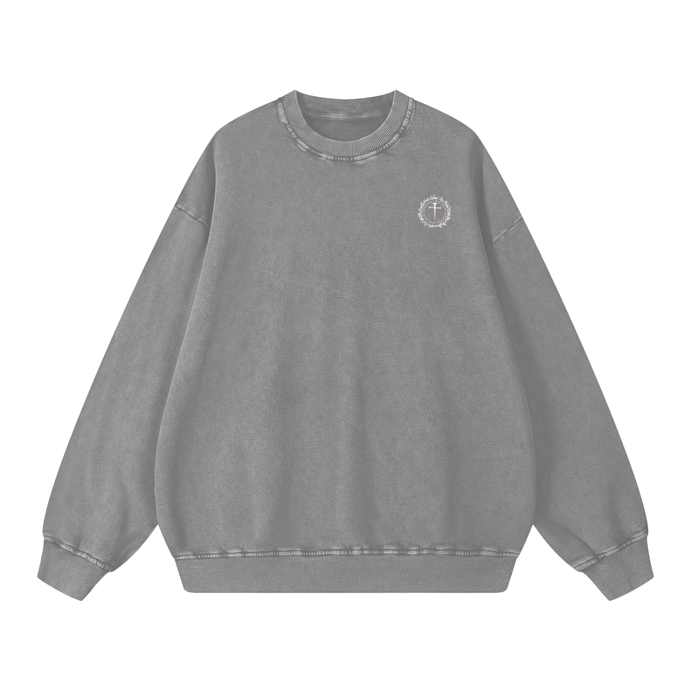 prayer over fear, sweatshirt, grey