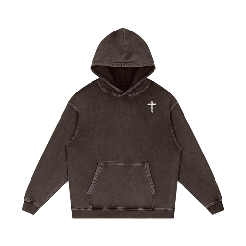 simply the cross hoodie, brown