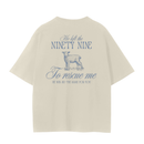 he left the 99, apricot t-shirt