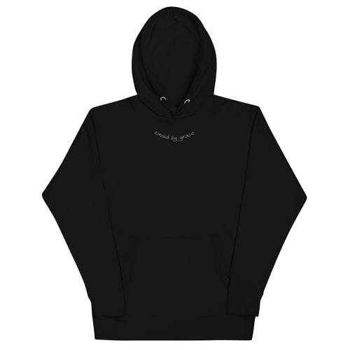 Saved by grace, hoodie, black