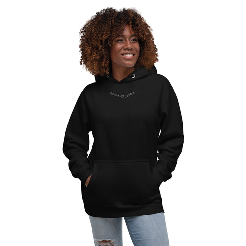 Saved by grace, hoodie, black