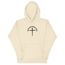iron sharpens iron, red letter, cross, hoodie, cream