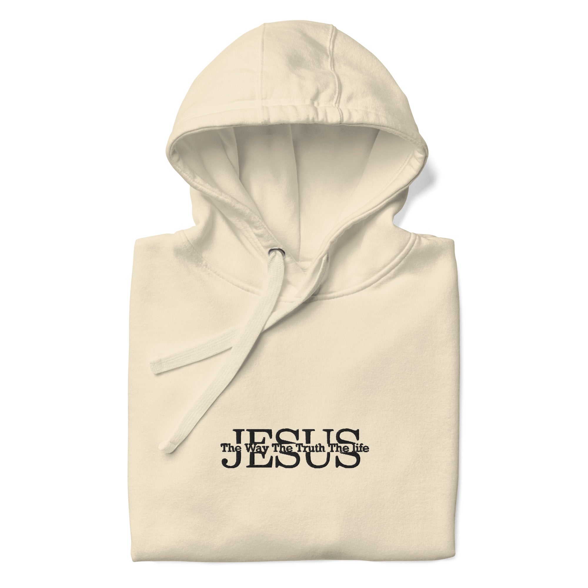 Jesus, The way the truth the life, hoodie, cream