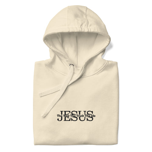 Jesus, The way the truth the life, hoodie, cream