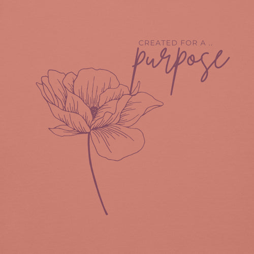 created for a purpose hoodie, rose