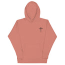 red letter hoodie, nail cross, rose