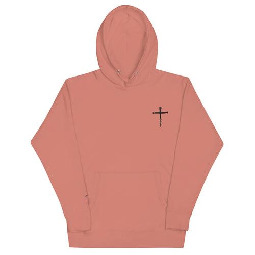 red letter hoodie, nail cross, rose