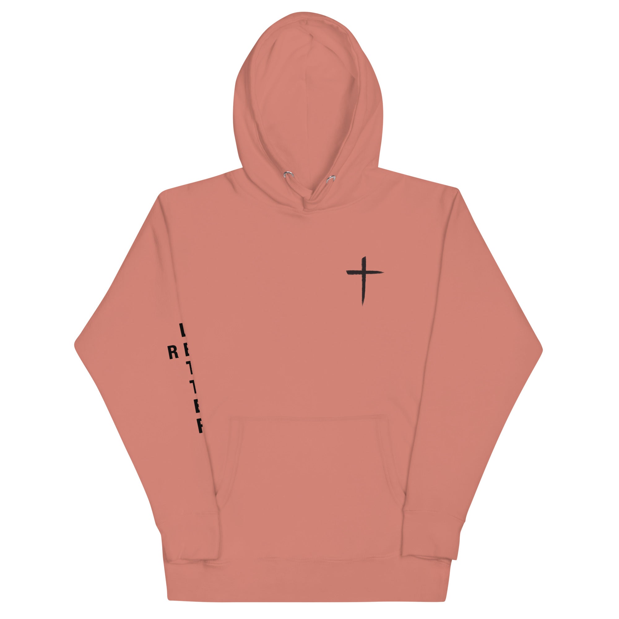 red letter hoodie, cross, rose 