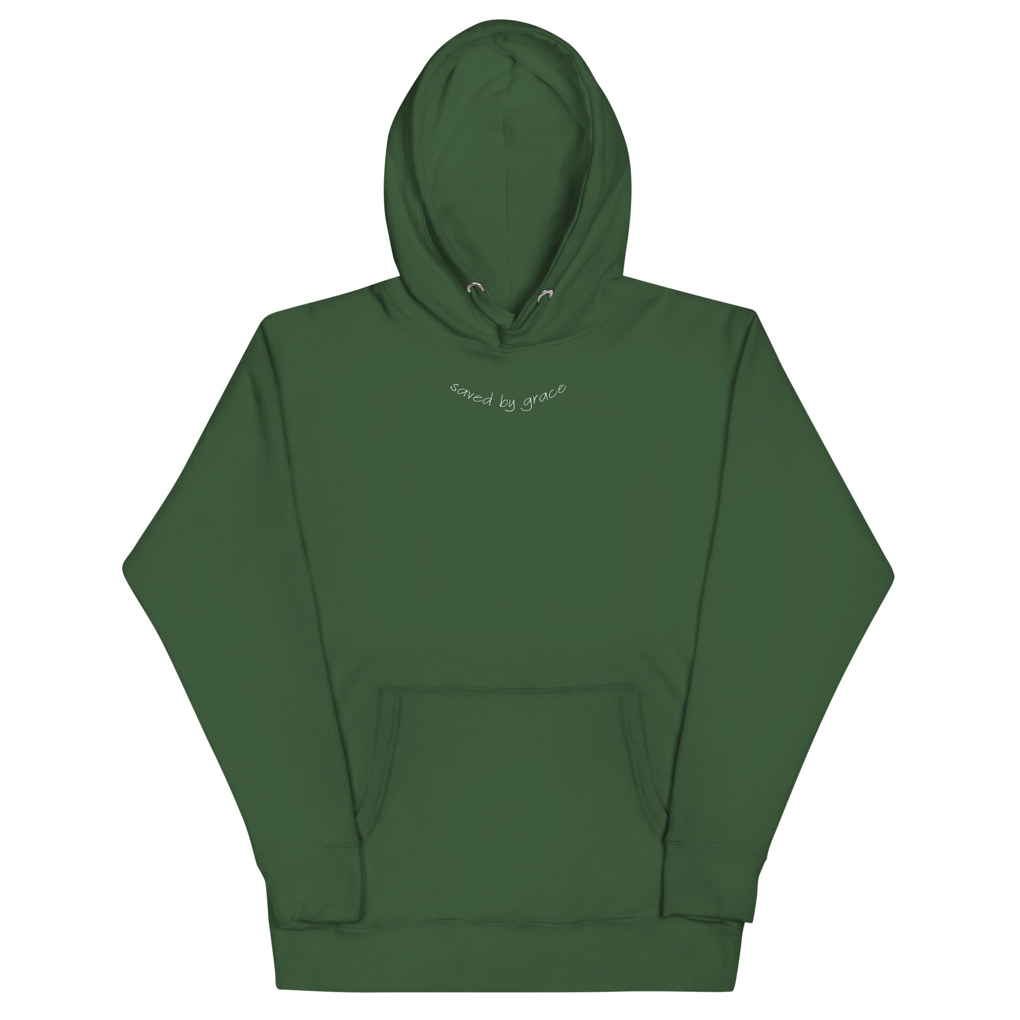 Saved by grace, hoodie, green