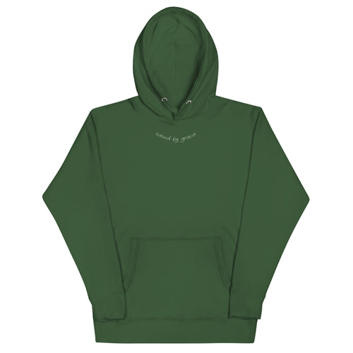 Saved by grace, hoodie, green